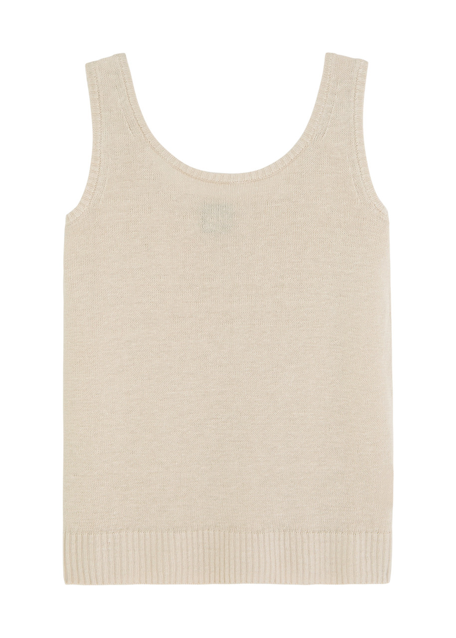 MM Baccano Linen-knit Tank - Sand - M (UK12 / M)