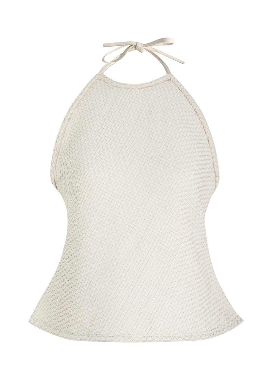 Arma Cecilia Woven Leather Top