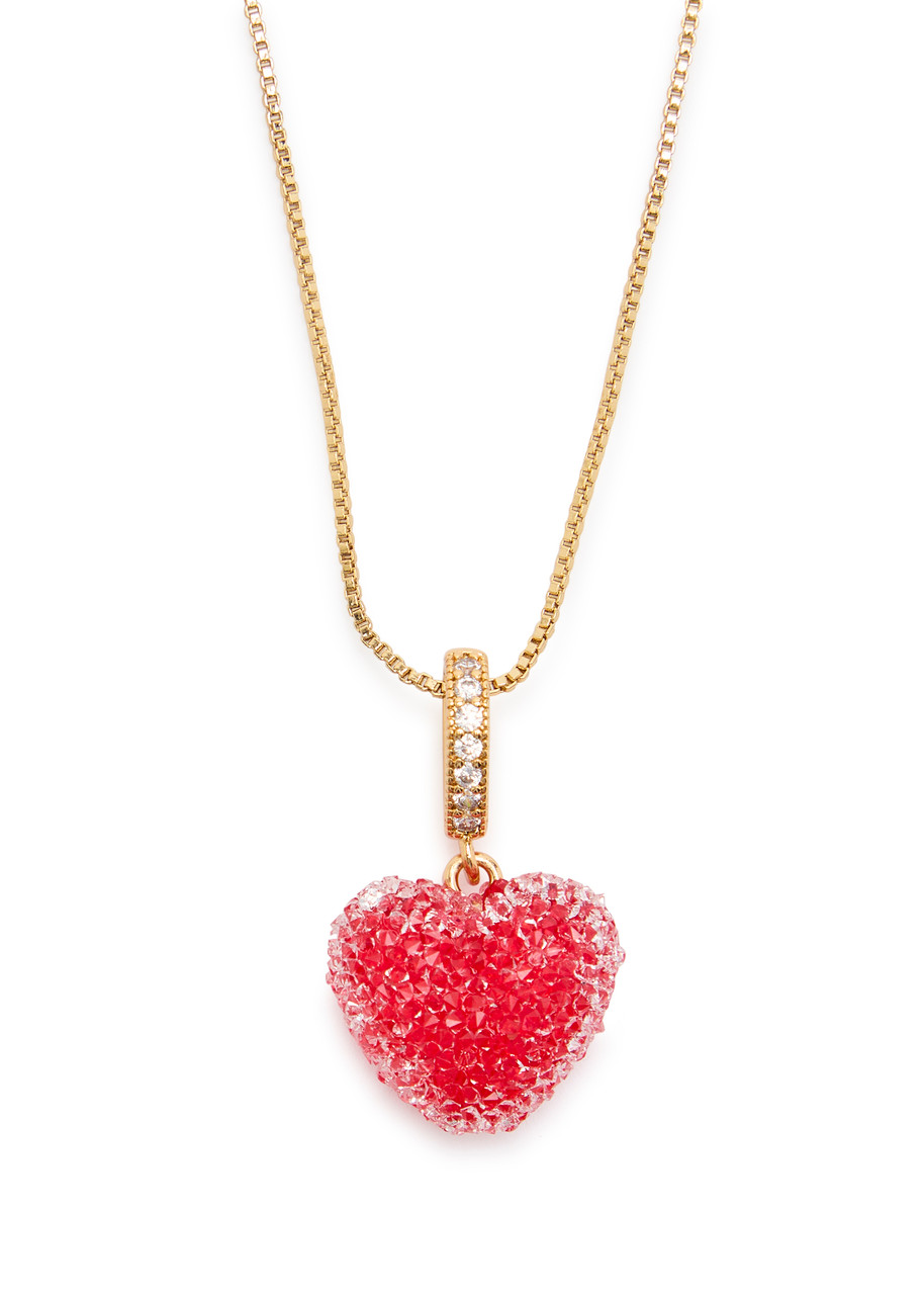 Crystal Haze Jelly Heart 18kt Gold-plated Necklace