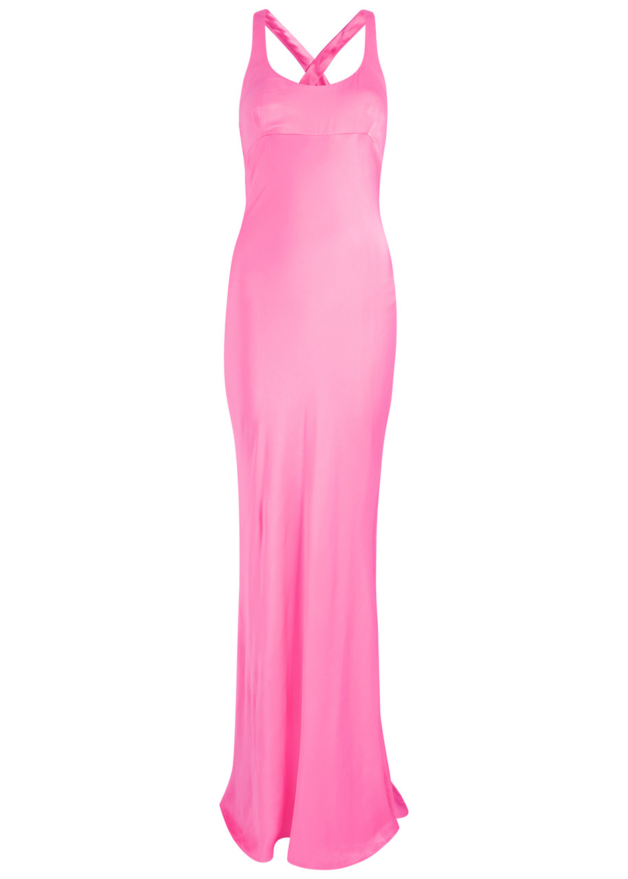 Bec & Bridge Maxina Satin Maxi Dress - Pink