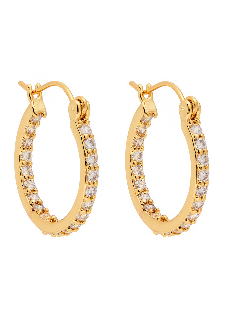 Crystal Haze Mini Serena 18kt Gold-plated Hoop Earrings