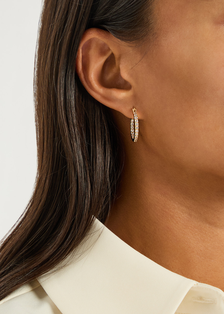 Crystal Haze Mini Serena 18kt Gold-plated Hoop Earrings