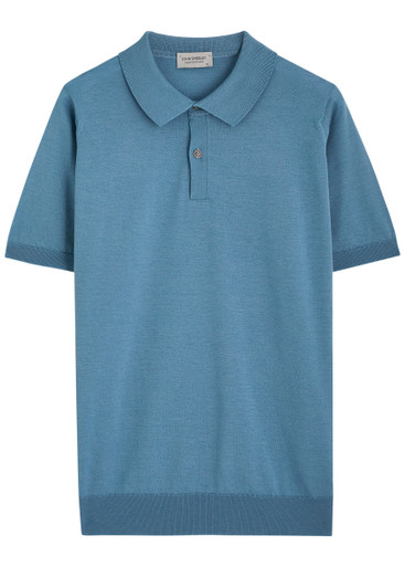 JOHN SMEDLEY Leyburn wool-blend polo shirt | Harvey Nichols