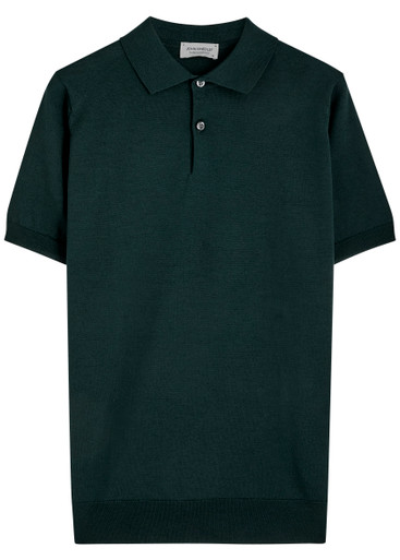 JOHN SMEDLEY Payton wool polo shirt | Harvey Nichols