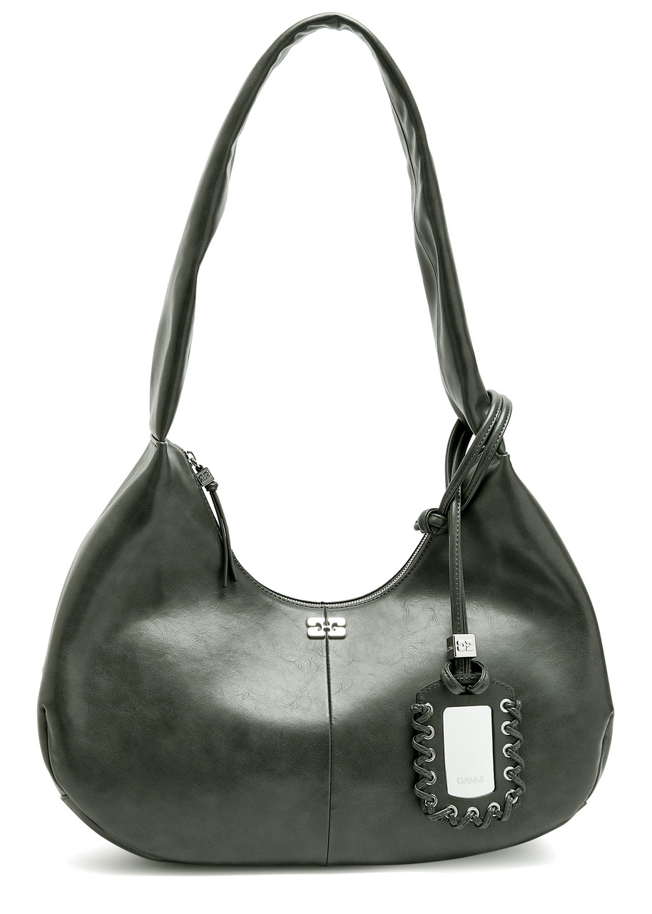 Ganni Bou Medium Leather Hobo Bag