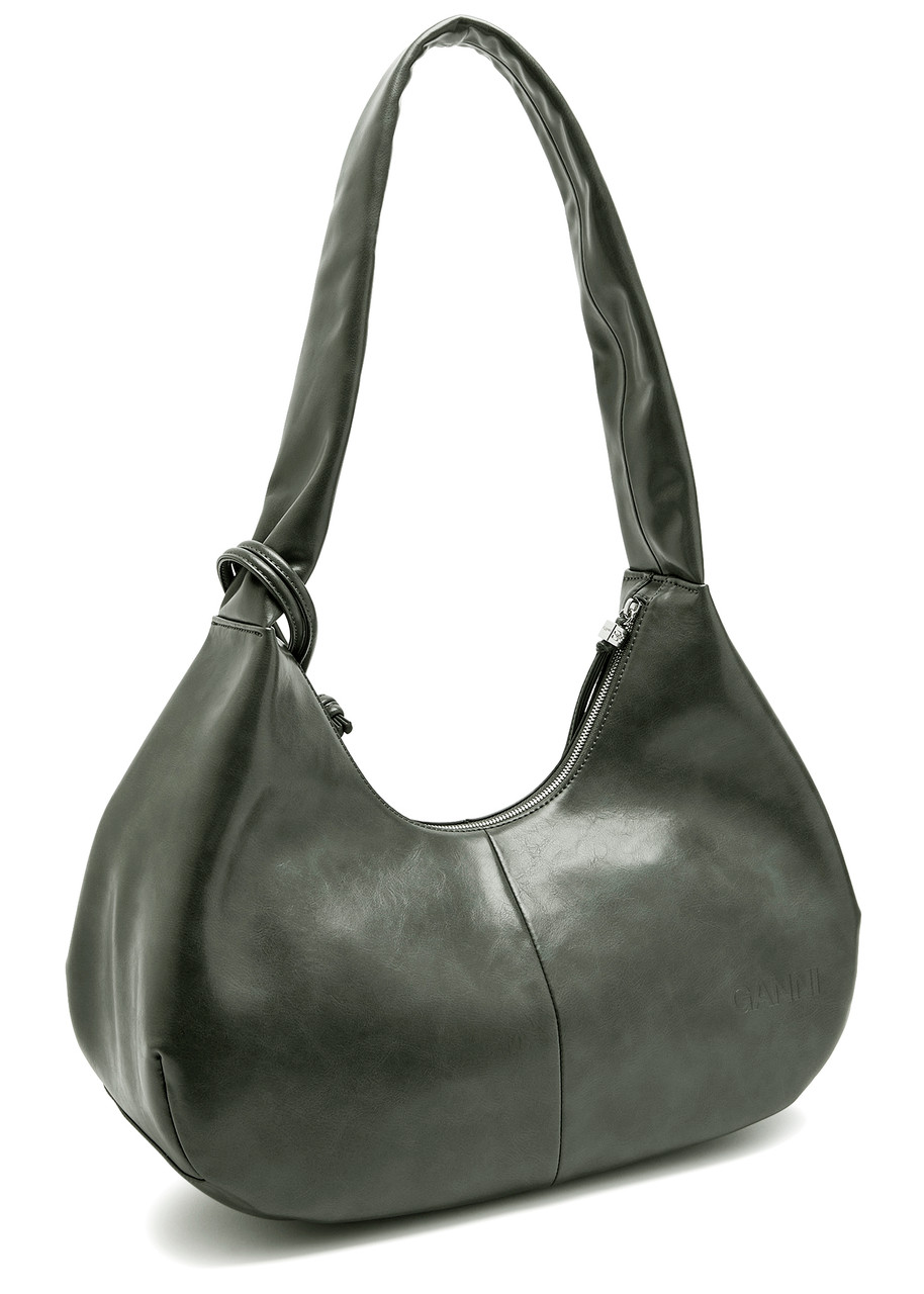 Ganni Bou Medium Leather Hobo Bag