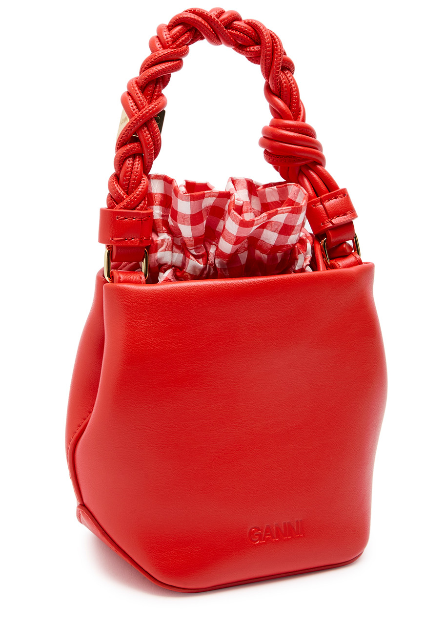 Ganni Bou Mini Leather Bucket Bag