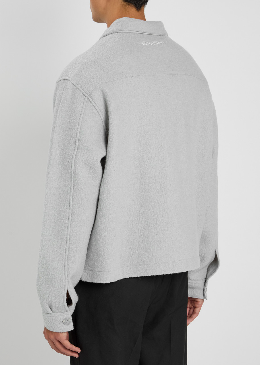  About Blank Wool Overshirt Jacket - Grey - M 