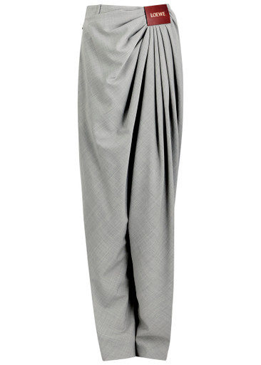 LOEWE Draped wool trousers | Harvey Nichols