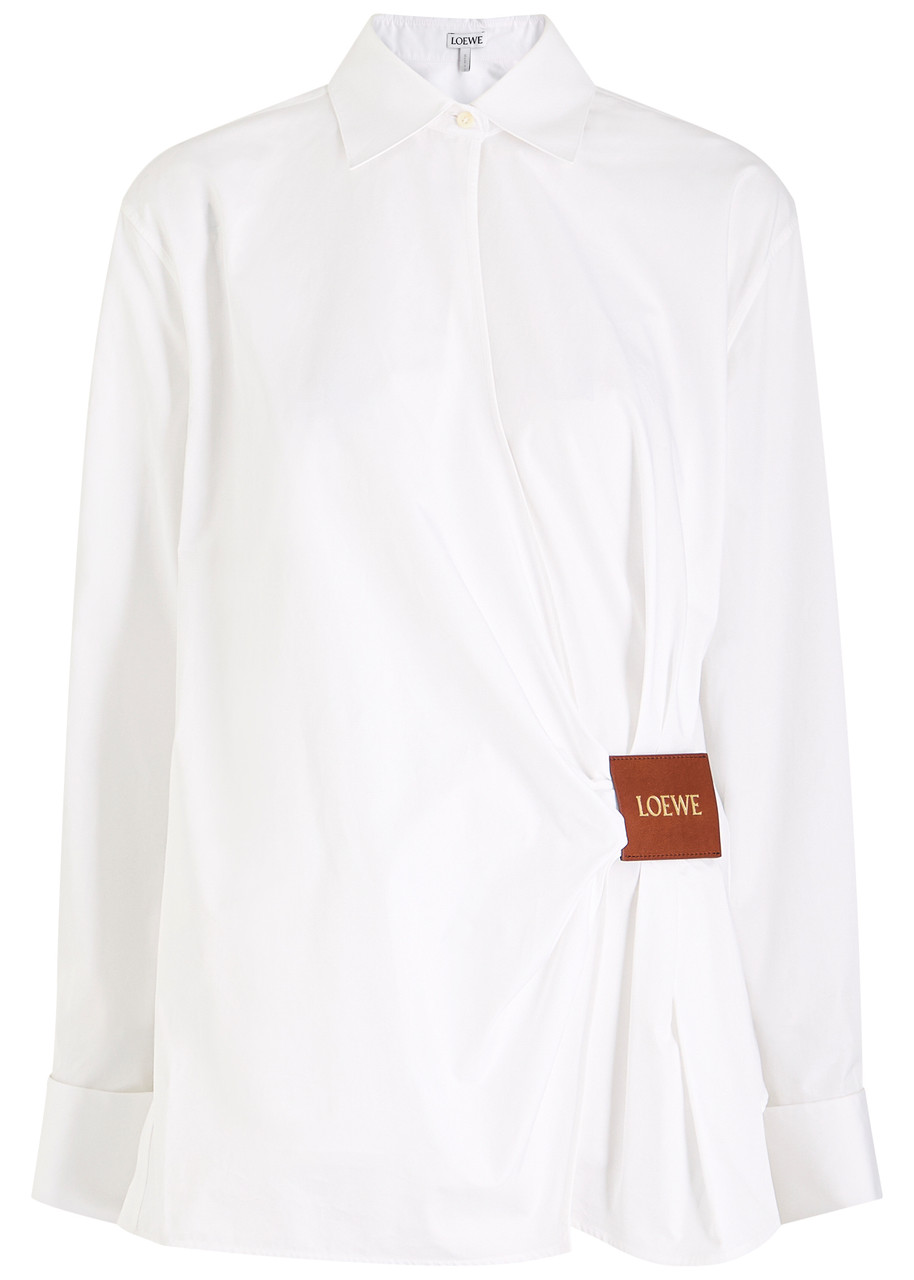 Loewe Cotton Wrap Shirt - White - 36 (UK8 / S)