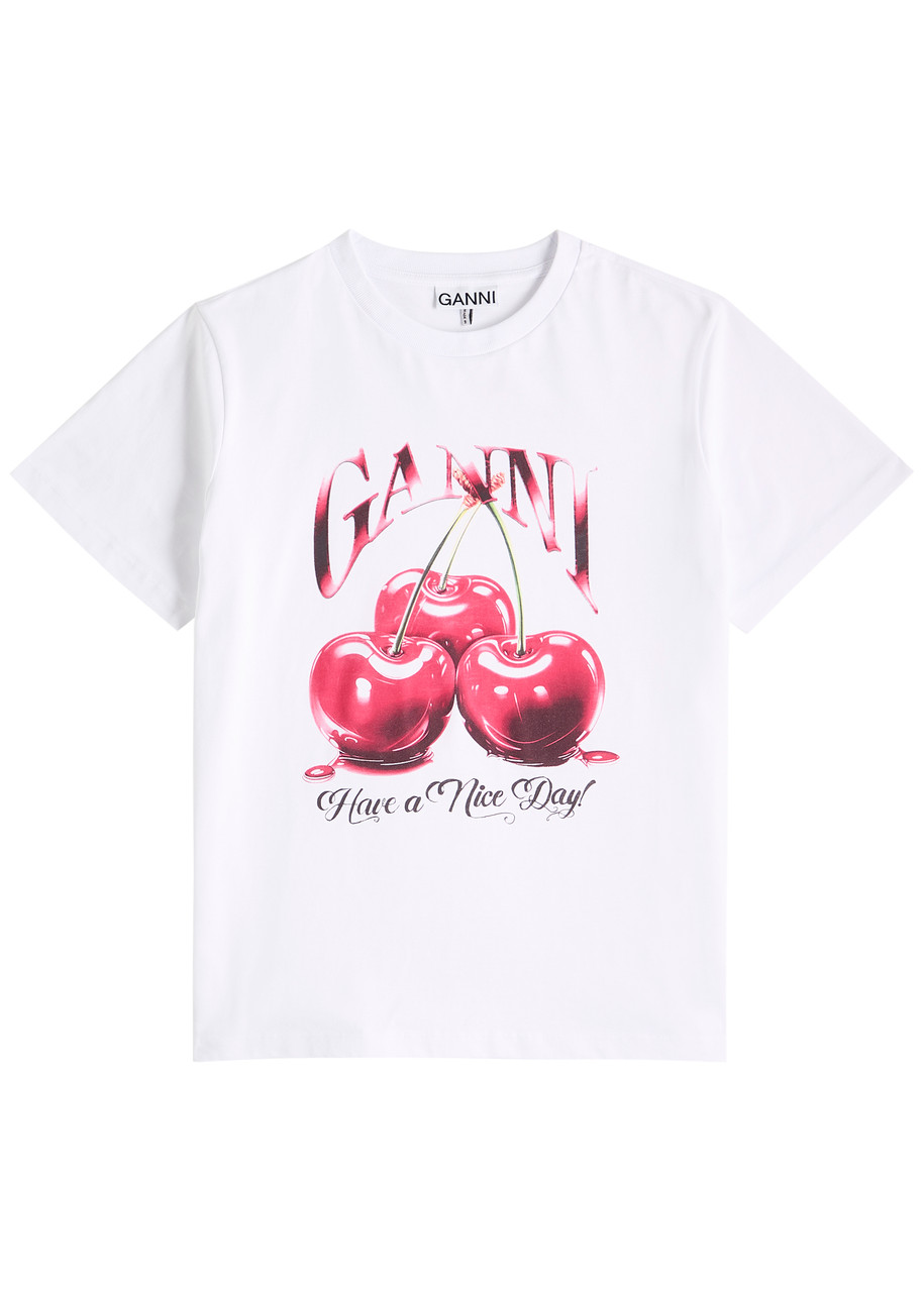 Ganni Basic Jersey Cherry Relaxed T-shirt