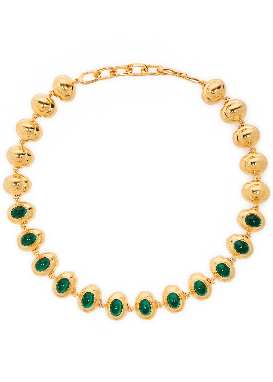 Joanna Laura Constantine Wave Crystal-embellished 18kt Gold-plated Choker - One Size
