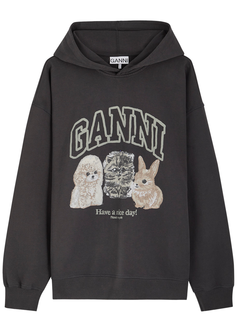 Ganni Hoodie With Logo Print