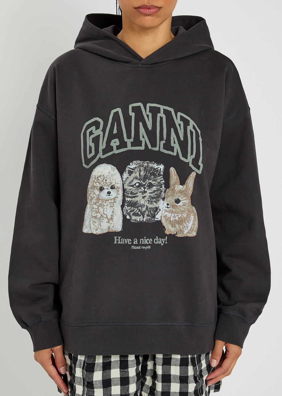 Ganni Hoodie With Logo Print