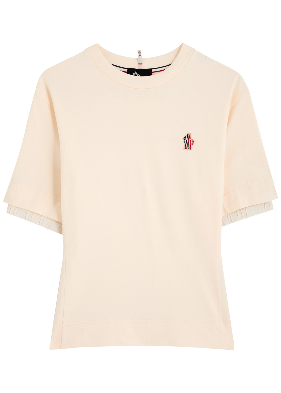 Moncler Grenoble White Cotton Clothing Tshirt In Neutral