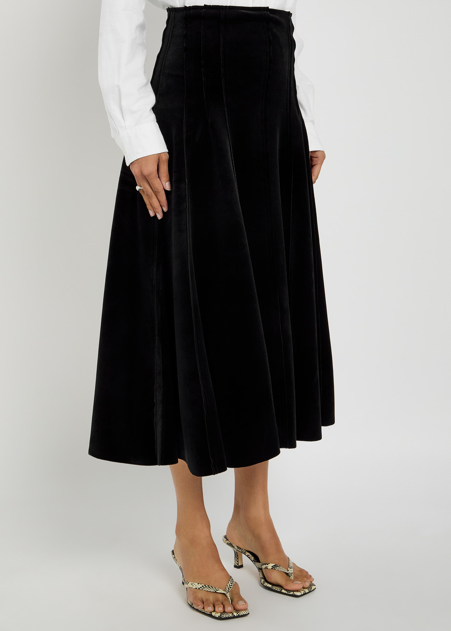 Norma Kamali Flared Jersey Skirt