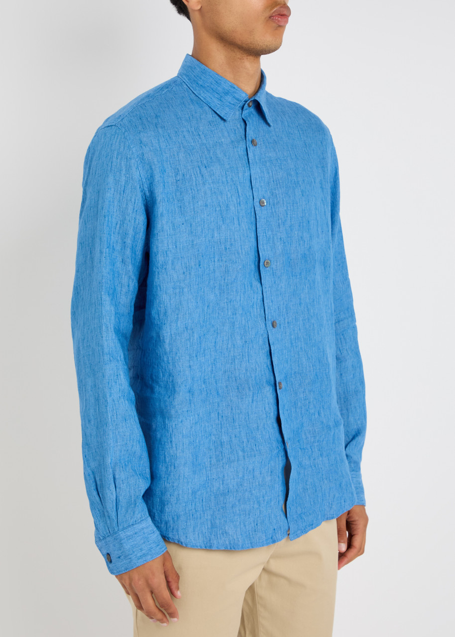  Sunspel Linen Shirt - Blue - S 