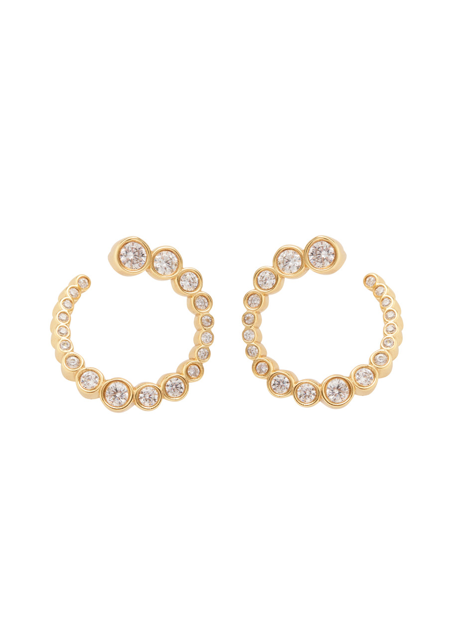 Ragbag Odette Spiral 18kt Gold-plated Hoop Earrings