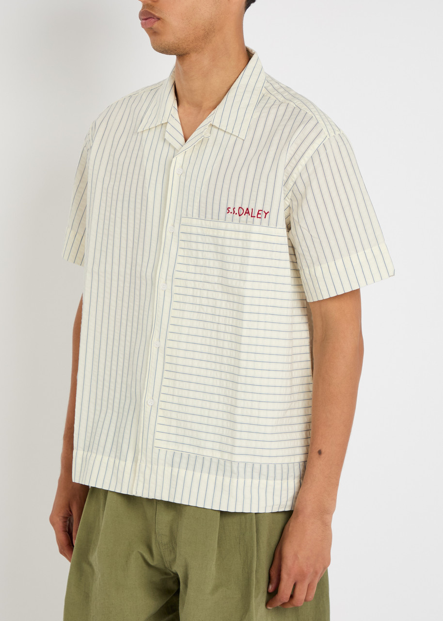S.S. DALEY SS DALEY TURING TEXTURED-STRIPES COTTON SHIRT