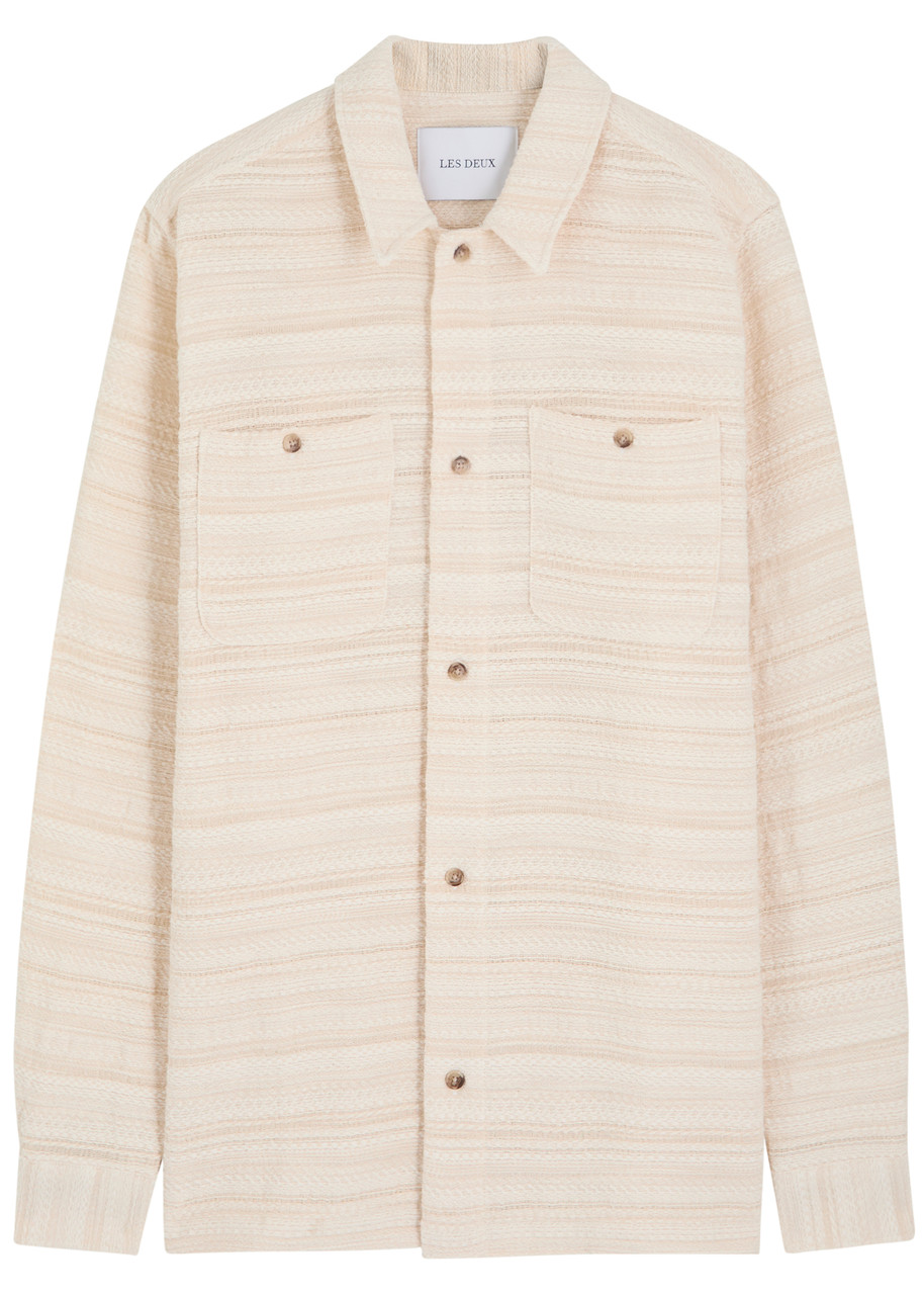 Les Deux Jonas Embroidered Woven Overshirt Jacket