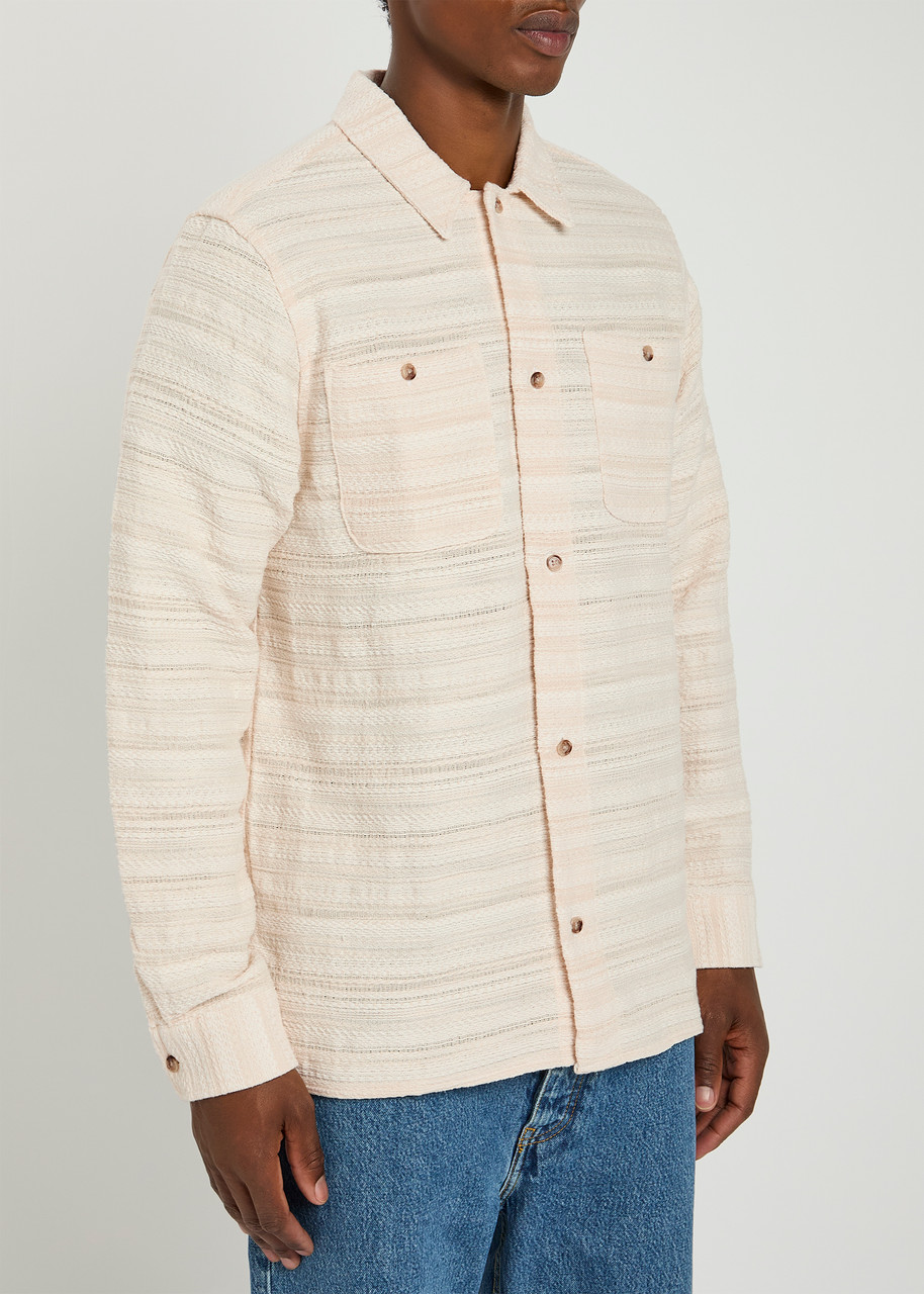 Les Deux Jonas Embroidered Woven Overshirt Jacket