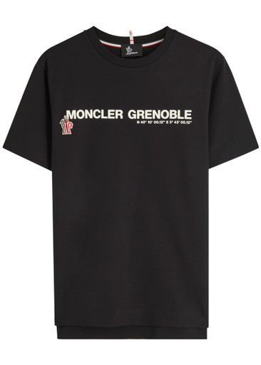 MONCLER GRENOBLE Logo-appliquéd stretch-cotton T-shirt