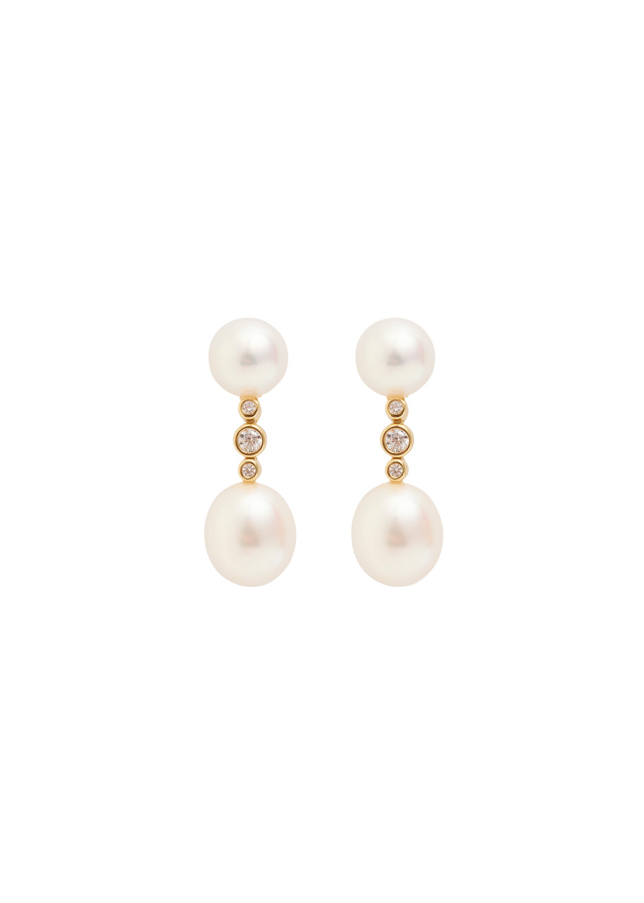 Ragbag Odile Pearl 18kt Gold-plated Drop Earrings - One Size