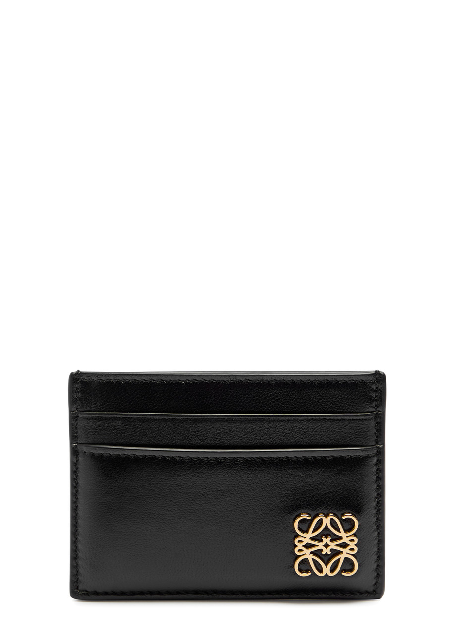 Loewe Anagram Leather Card Holder - Black - One Size