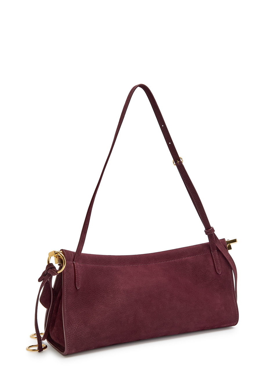 Alaïa East West Nubuck Medium Shoulder Bag