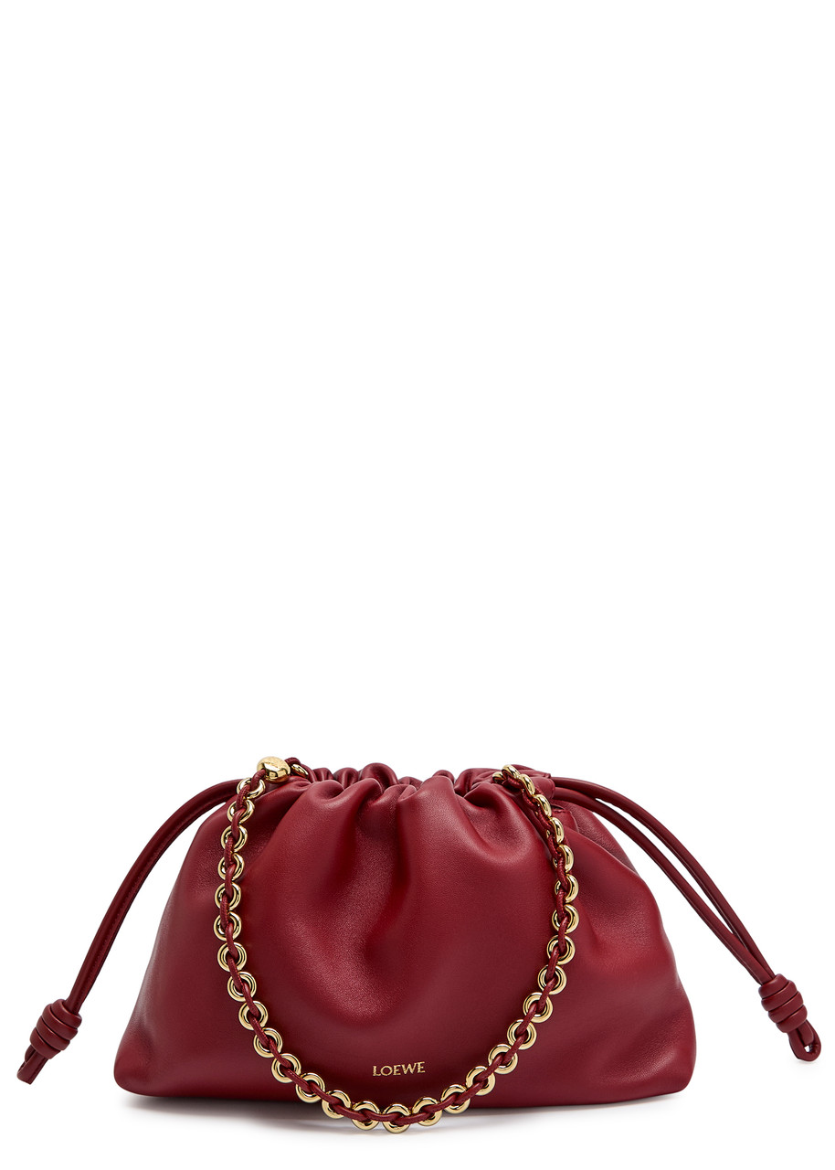 Loewe Flamenco Medium Leather Clutch - Red - One Size