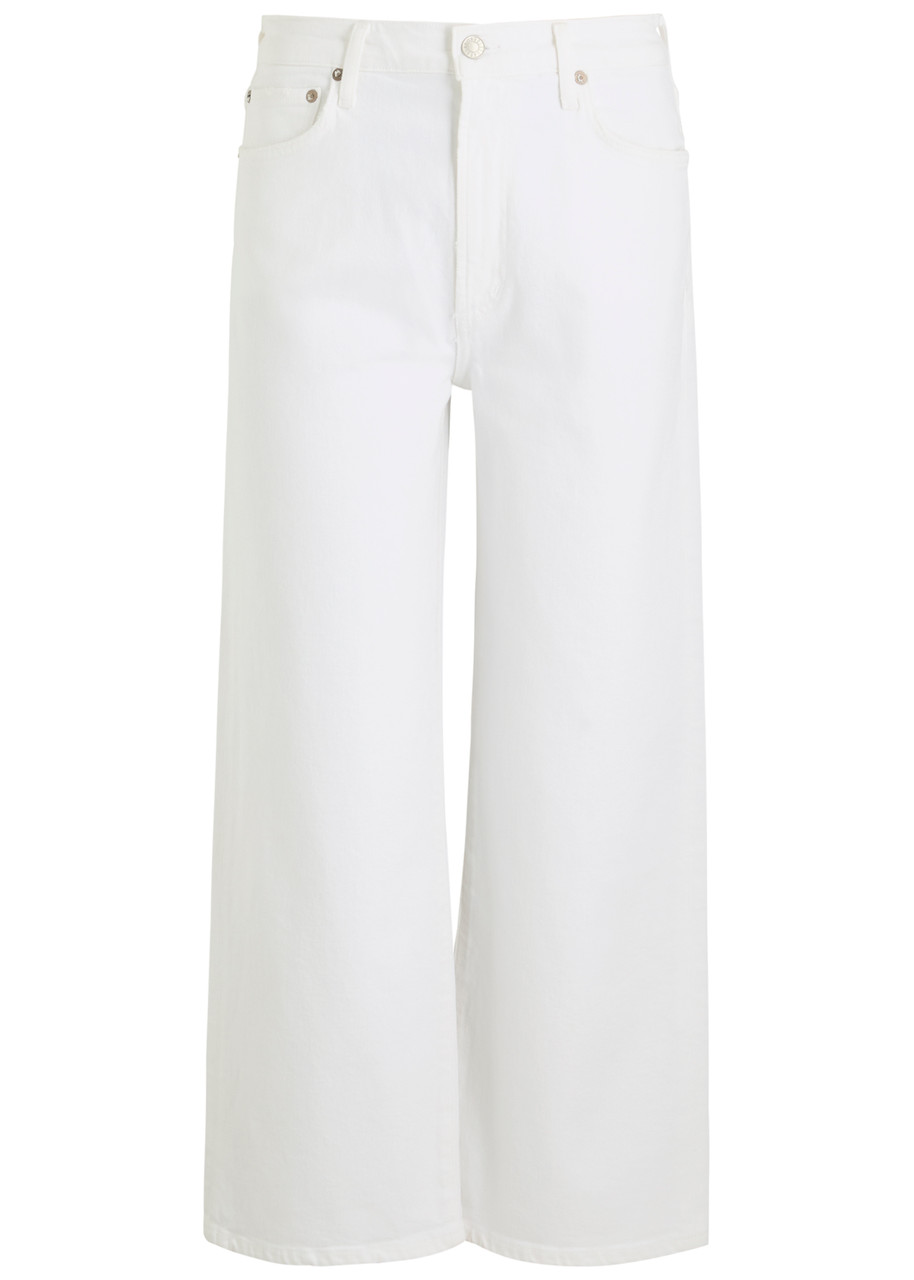 Agolde Low Curve Barrel-leg Jeans In White