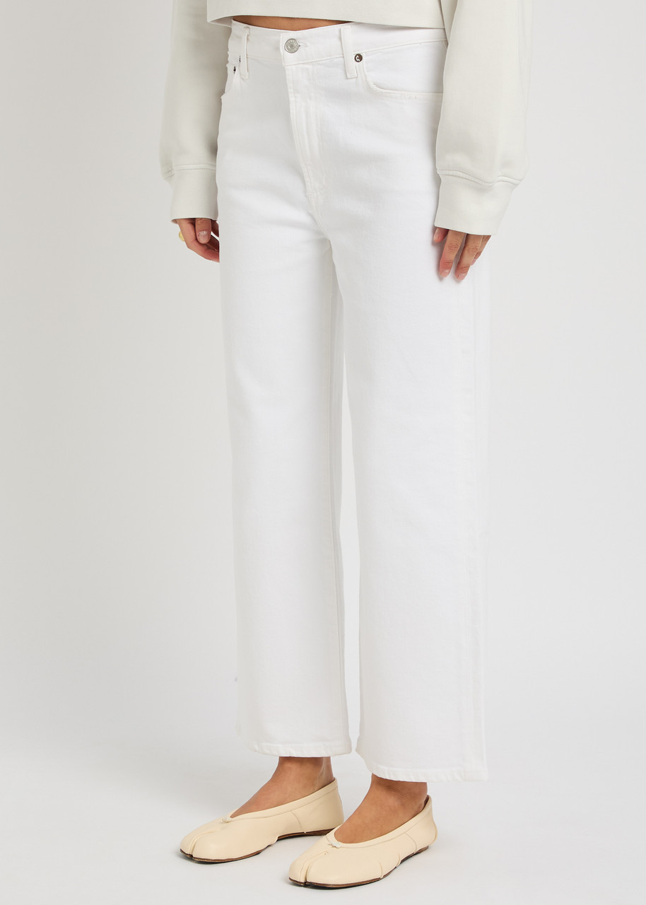 Agolde Low Curve Barrel-leg Jeans In White