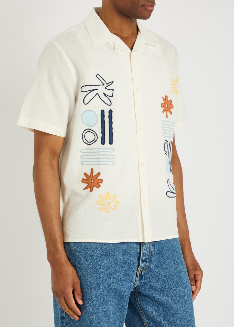 Wax London Didcot Abstract Short Sleeve Shirt