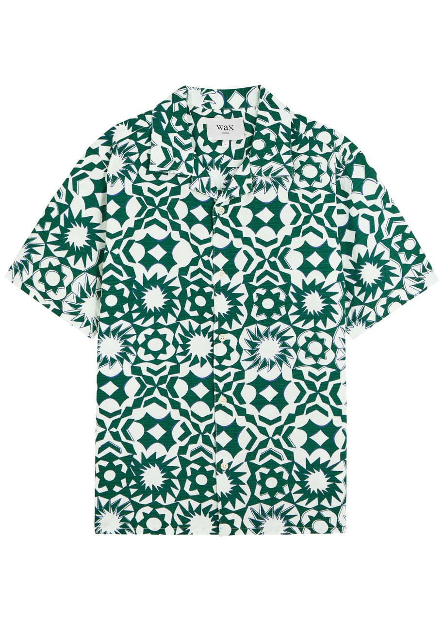 Wax London Didcot Printed Cotton Shirt
