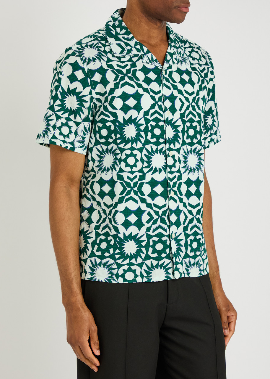 Wax London Didcot Printed Cotton Shirt