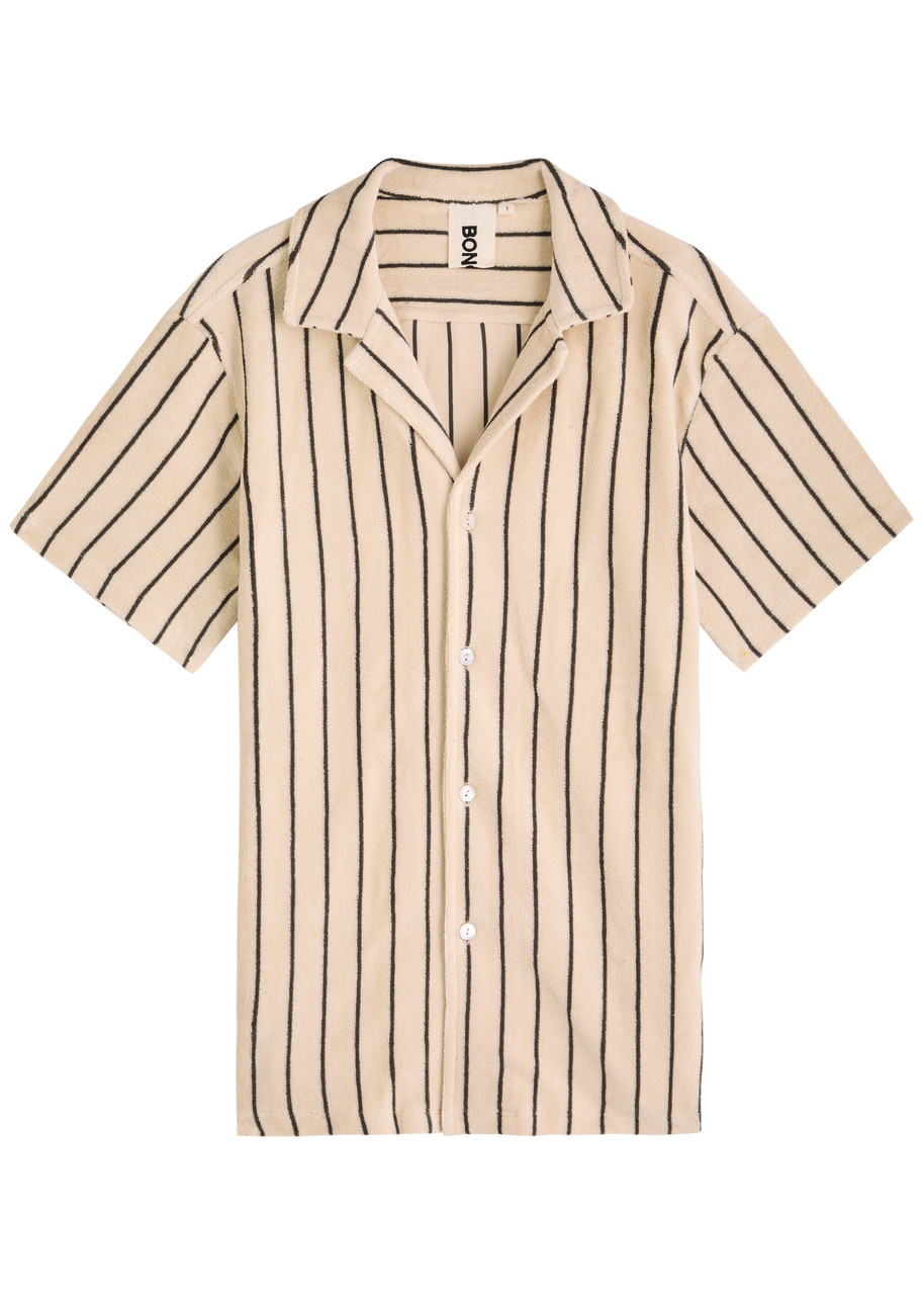 Bongusta Naram Striped Terry Shirt - Cream