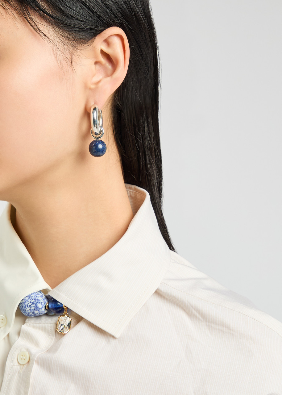 Agmes Sonia Sterling Silver Hoop Earrings