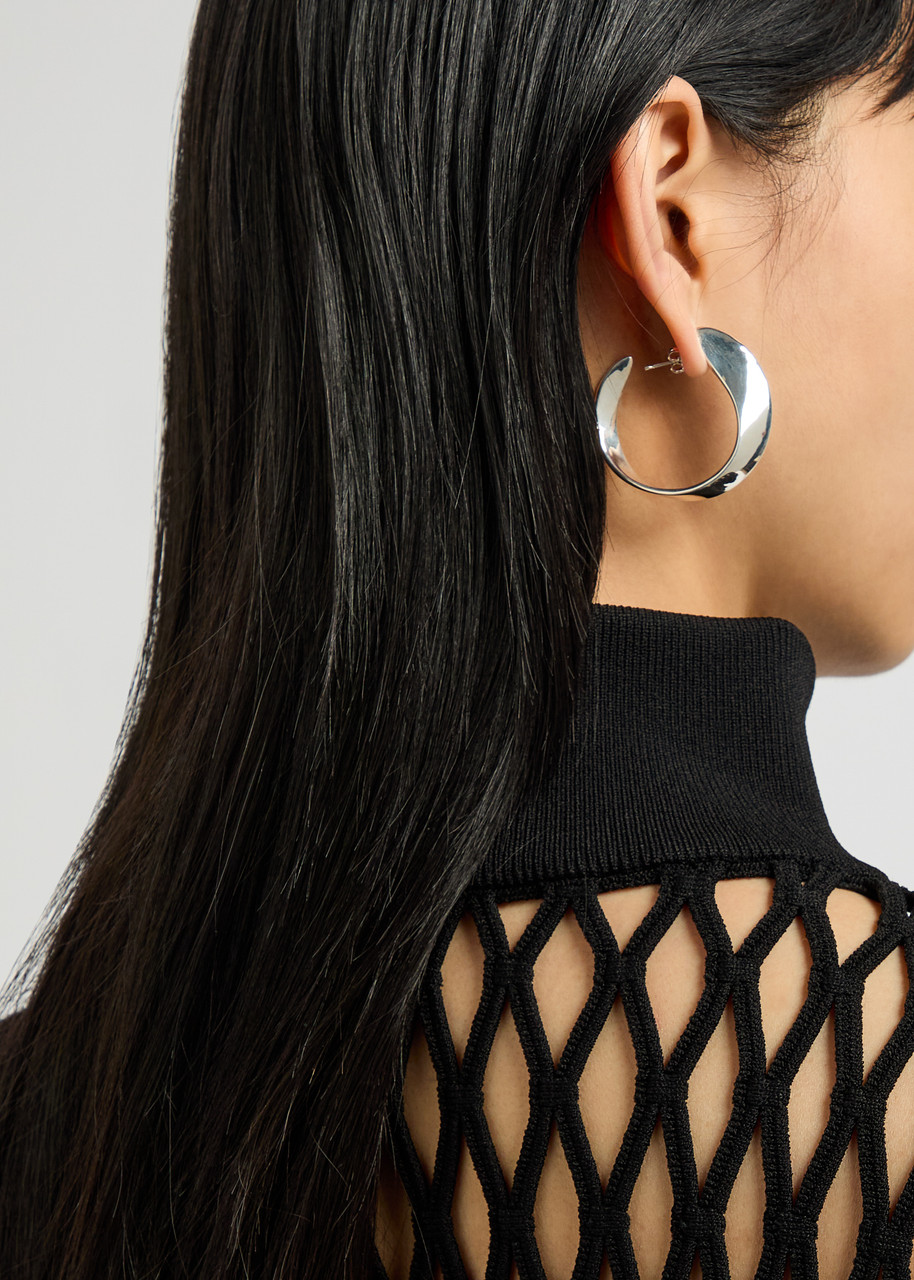 Agmes Daphne Sterling Silver Hoop Earrings