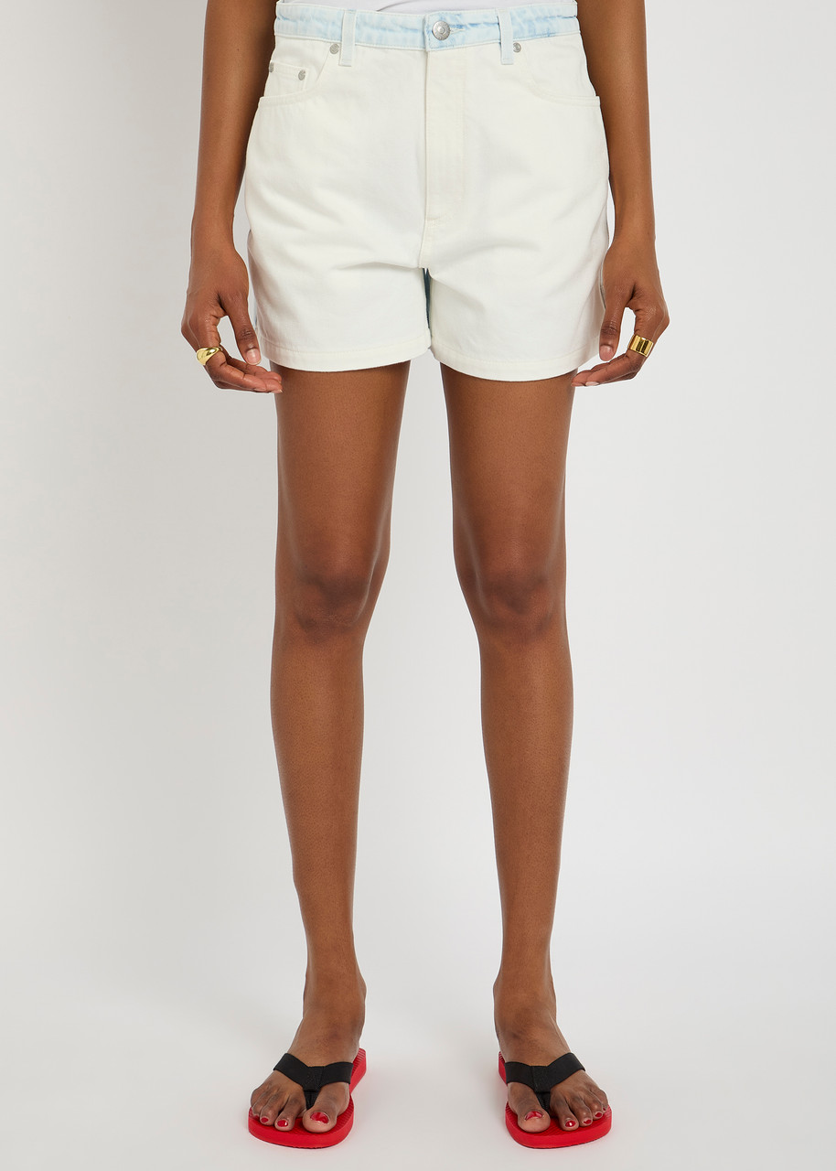 Stella Mccartney Panelled Stretch-denim Shorts