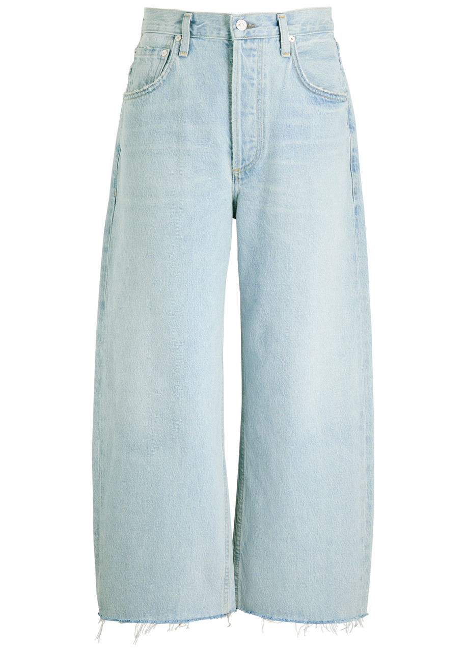 Citizen Of Humanity Citizens Of Humanity Ayla Raw Hem Crop Wide Leg Jeans