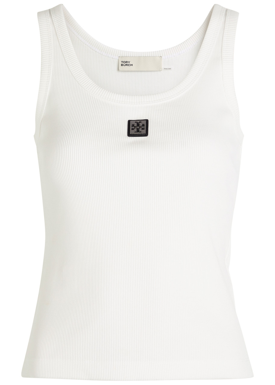 Tory Burch Logo Cotton Tank Top