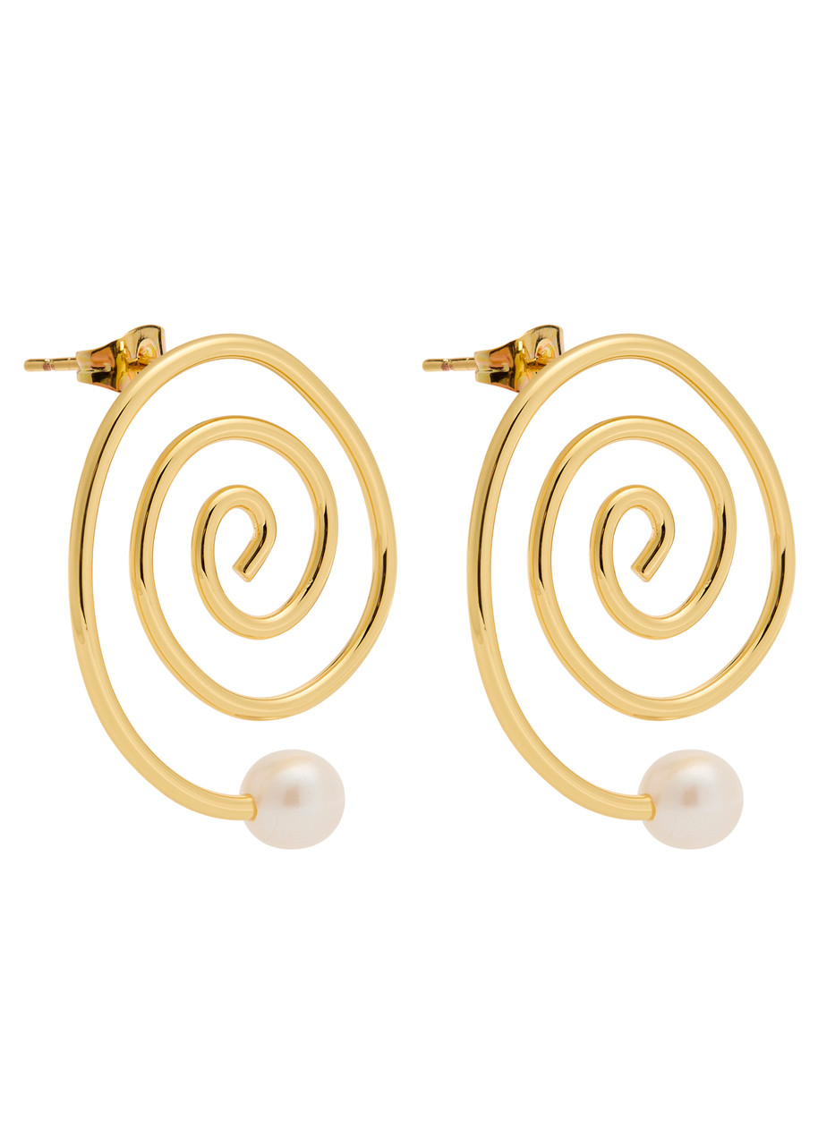 Eliou Espiral 18kt-gold Plated Drop Earrings