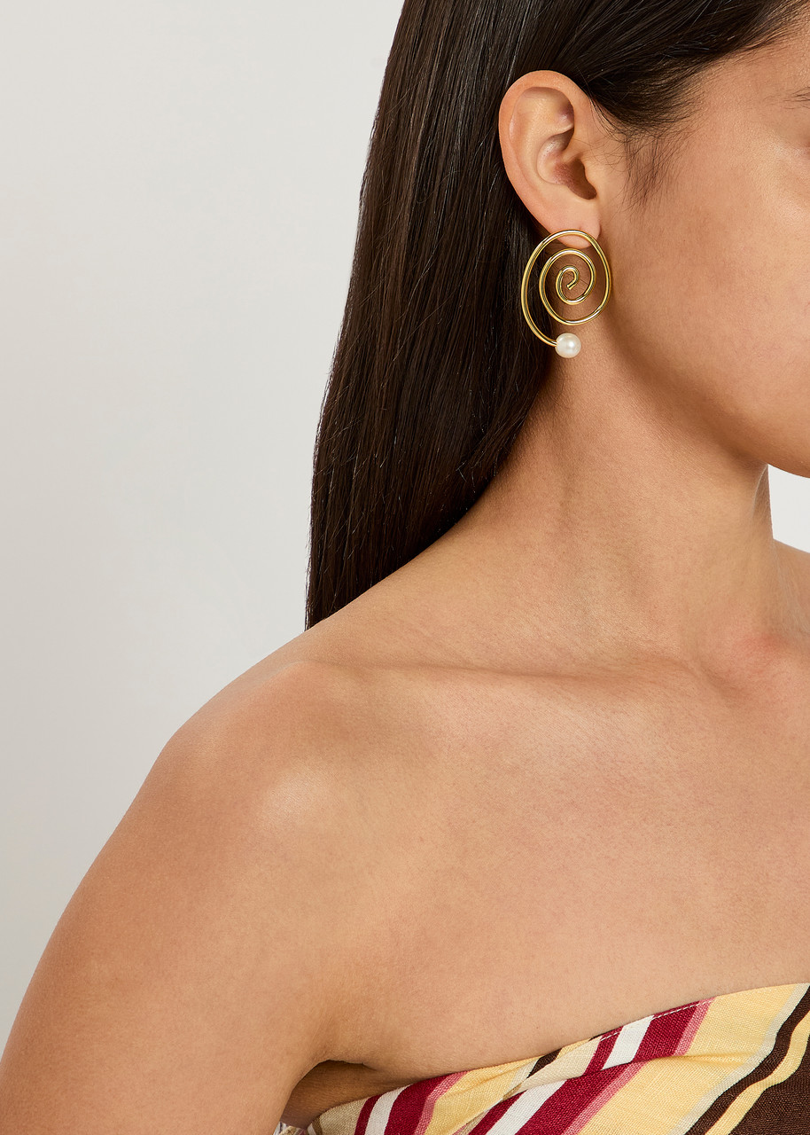 Eliou Espiral 18kt-gold Plated Drop Earrings