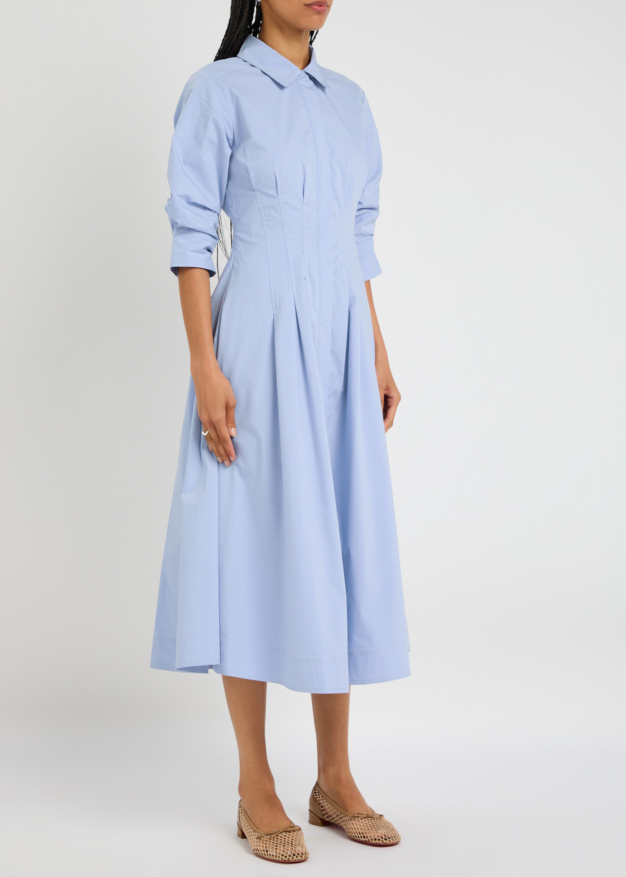 Simkhai Jonathan Jazz Cotton-blend Poplin Midi Shirt Dress