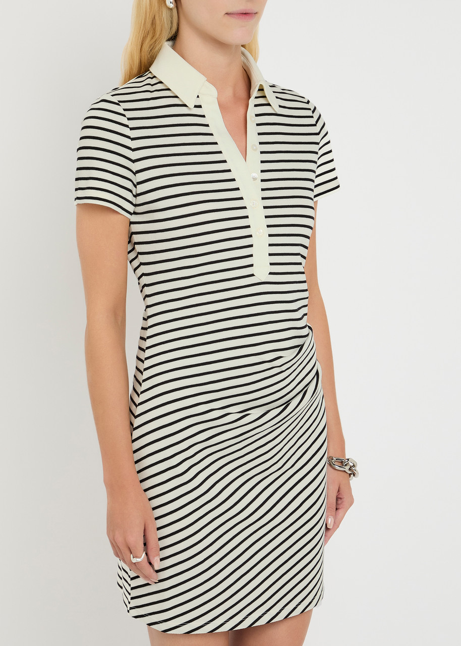 Veronica Beard Lanier Stripe Short-sleeve Polo Dress