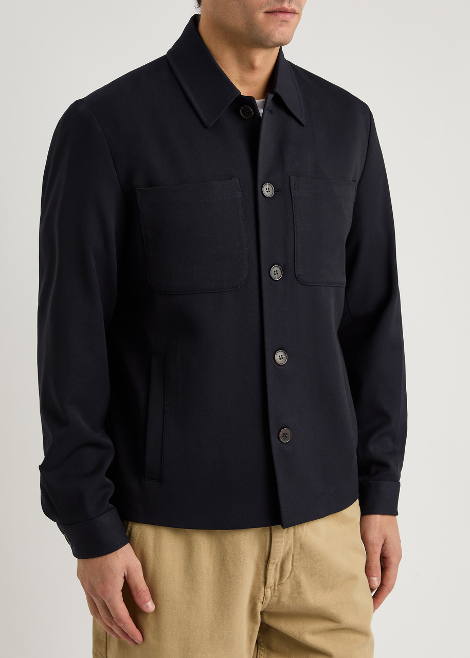 Les Deux Marseille Hybrid Twill Jacket In Black