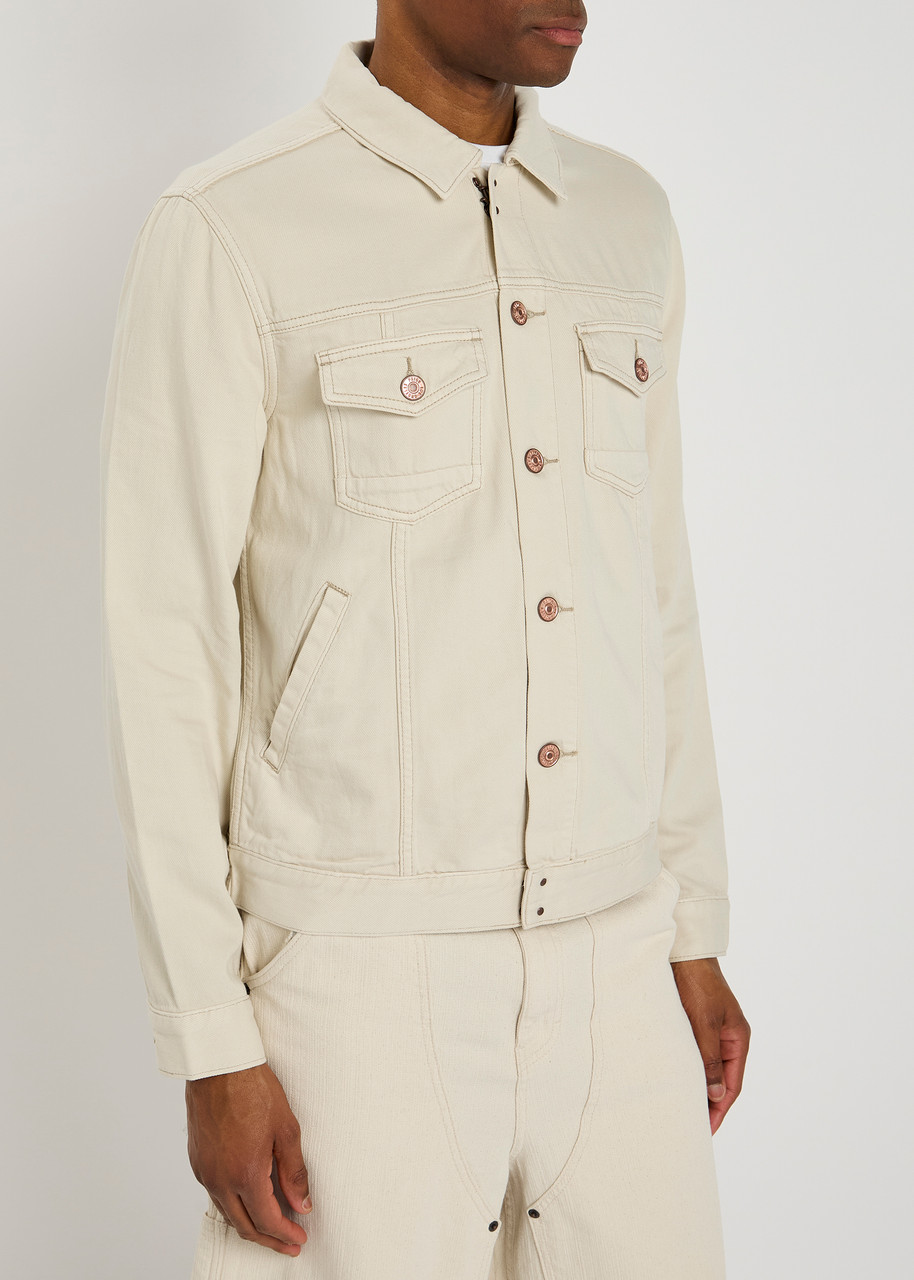 Paige Scout Panelled Cotton-blend Overshirt Jacket In Neutral