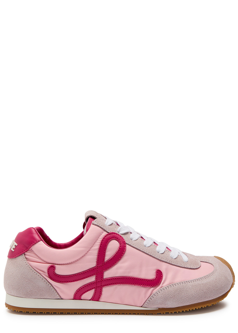 Loewe Ballet Runner 2.0 Panelled Brushed Suede Sneakers - Pink - 39 (IT39 / UK6)