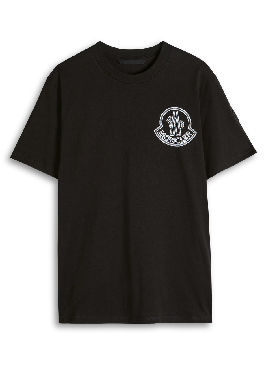 Moncler T-shirt With Logo In Black
