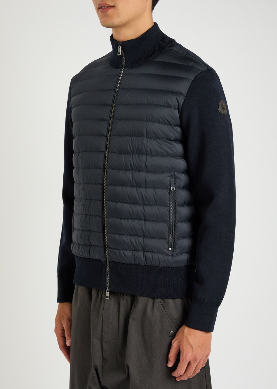 Moncler Shell And Cotton-blend Jacket In Black